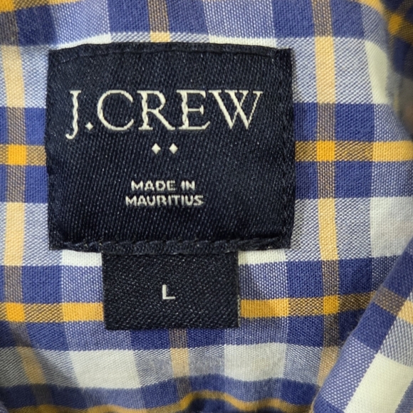 J. Crew Factory Men's Plaid Button Down Shirt Size L - Picture 6 of 6